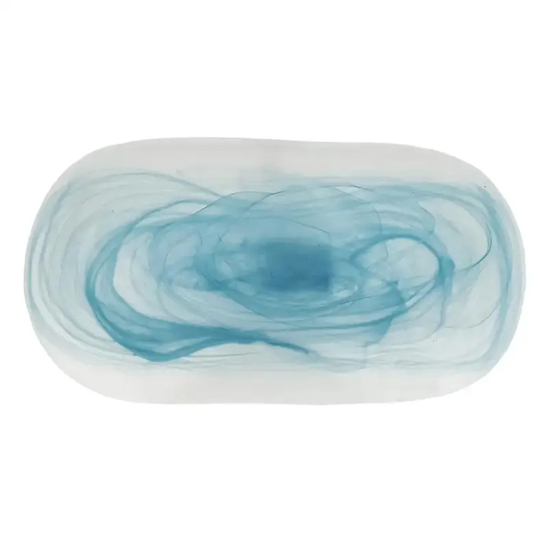 Блюдо овальное P.L. Proff Cuisine Blue Sunset матовое стекло 28*15*2 см