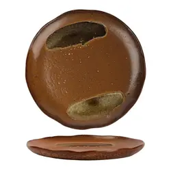 Тарелка P.L. Proff Cuisine Dark Brown Crumbs Stone Frutti di Mare 22,5 см h2,1 см