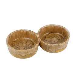 Соусник двойной P.L. Proff Cuisine Light Brown Frutti di Mare 130*130 мл 15,7*7,8 см h3 см