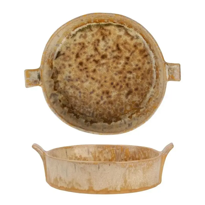 Блюдо для подачи с ручками P.L. Proff Cuisine Light Brown Frutti di Mare 15,4*14,5 см h4 см 450 мл