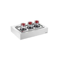 Станция буфетная для охлаждения, Pintinox, Buffet, 46х64x12.2 см, на 3 кувшина