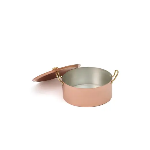 Gibco Кастрюля с крышкой 2,5 л "Купер", медная, с лужением внутри, 20х8,5 см