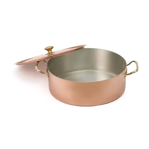 Gibco Кастрюля с крышкой 7 л "Купер", медная, с лужением внутри, 30х10 см