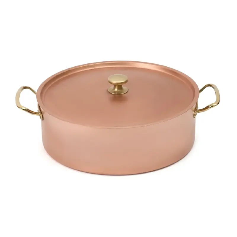 Gibco Кастрюля с крышкой 7 л "Купер", медная, с лужением внутри, 30х10 см