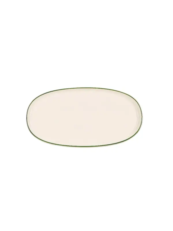Блюдо овальное с кантом, Pioli, Colour Green, 21 см