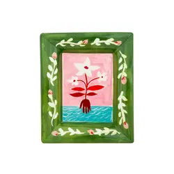 Блюдо прямоугольное, Bitossi, Con Amore, Fiori bianchi 20,5x17 см