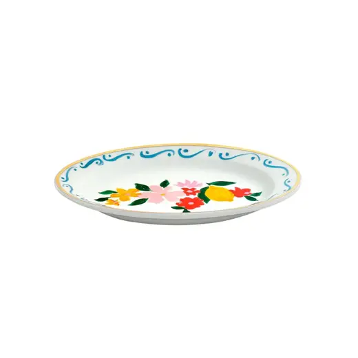 Блюдо овальное, Bitossi, Con Amore, Fiori e limoni, 19,5x13 см