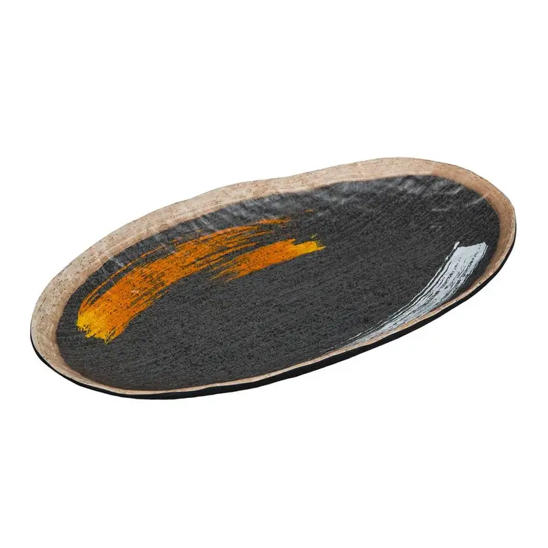 Блюдо P.L. Proff Cuisine Dark Texture 23,7*13,6*2,6 см овальное