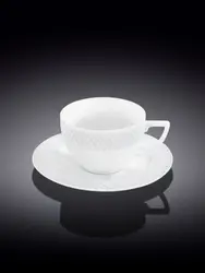 Чашка чайная и блюдце, Wilmax, Diamond, 240 мл