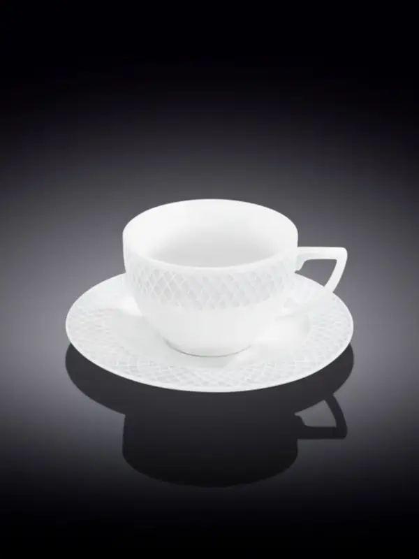 Чашка чайная и блюдце, Wilmax, Diamond, 240 мл