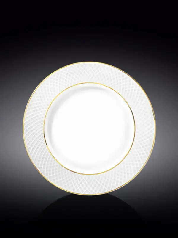 Тарелка десертная  с золотом, Wilmax, Diamond, 23 см