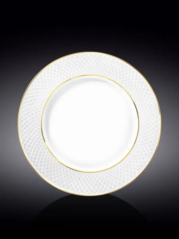 Тарелка десертная  с золотом, Wilmax, Diamond, 25.5 см