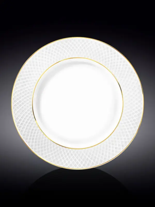Тарелка десертная  с золотом, Wilmax, Diamond, 28 см