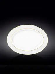 Блюдо овальное с золотом, Wilmax, Diamond, 35х25 см