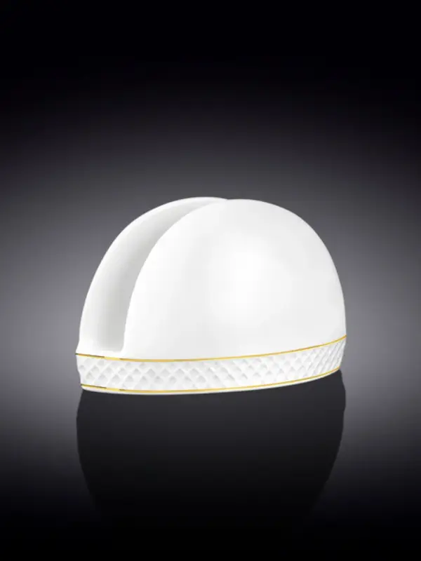 Салфетница с золотом, Wilmax, Diamond, 12x7.5 см