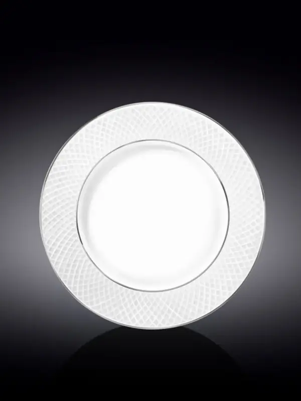 Тарелка обеденная с платиной, Wilmax, Diamond, 23 см
