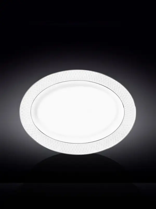 Блюдо овальное с платиной, Wilmax, Diamond, 35x25 см