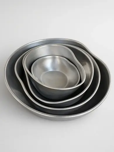 Gibco Алюминиевая чаша, 700 мл "Арго Флекс", с неровными краями, 14х7 см