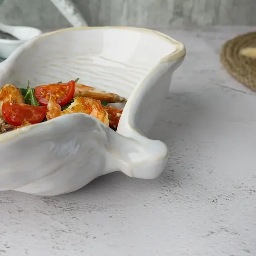 Салатник P.L. Proff Cuisine Gray Shell Frutti di Mare 325 мл 24,5*16 см h7 см