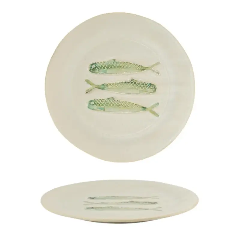 Тарелка P.L. Proff Cuisine Gray Shell Frutti di Mare Green Fish d 27,3 см h2 см