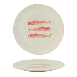Тарелка P.L. Proff Cuisine Gray Shell Frutti di Mare Red Fish d 27,3 см h2 см