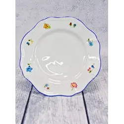 Тарелка мелкая, Casa di Fortuna, Grazia с деколью Цветы, d 25.5, см h 2.2 см