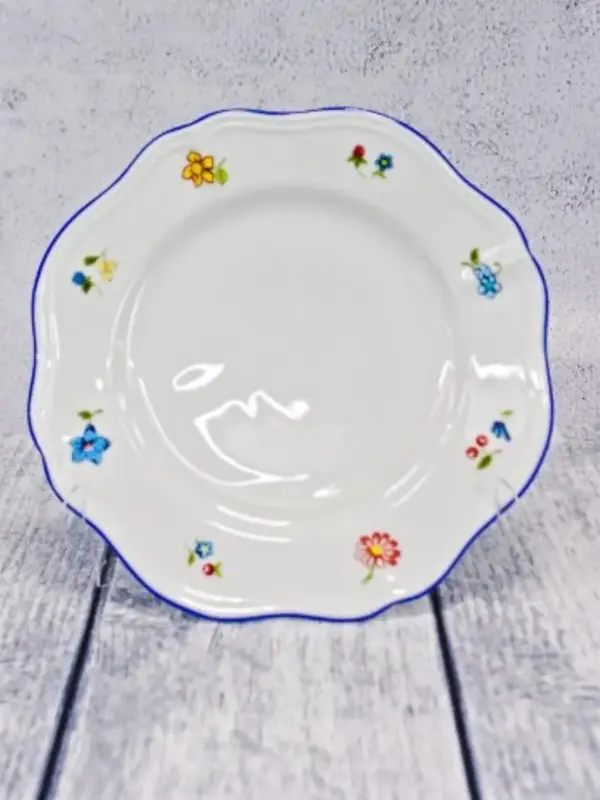 Тарелка мелкая, Casa di Fortuna, Grazia с деколью Цветы, d 28.5, см h 2.7 см