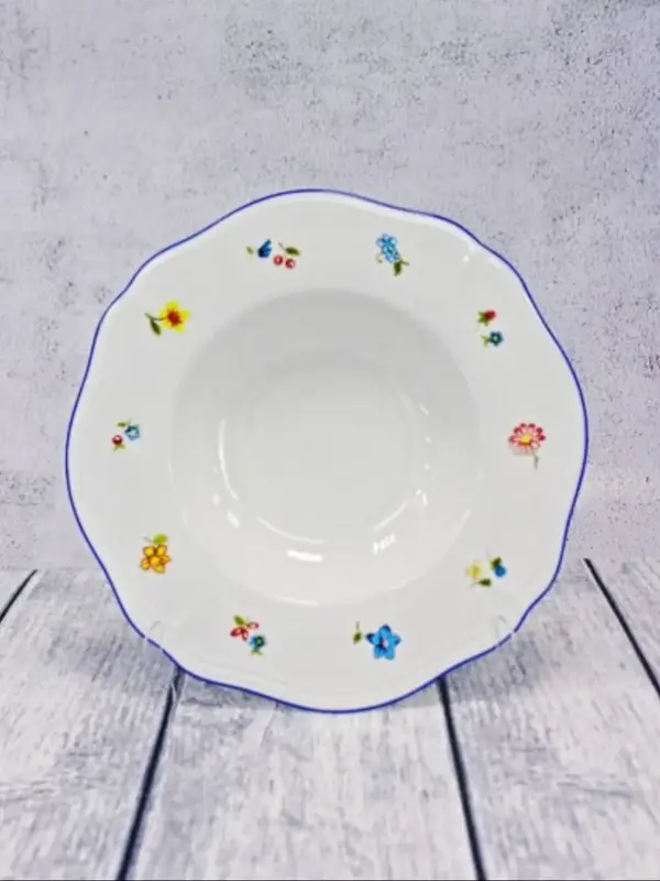 Тарелка глубокая/для пасты, Casa di Fortuna, Grazia с деколью Цветы, 280 мл