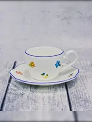 Блюдце, Casa di Fortuna, Grazia с деколью Цветы, d 16 см