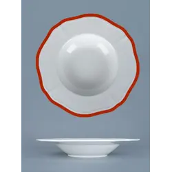 Тарелка глубокая/для пасты, Casa di Fortuna, Grazia с красным кантом, 280 мл