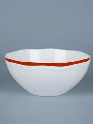 Салатник, Casa di Fortuna, Grazia с красным кантом, 750 мл, d 15.5 см