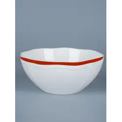 Салатник, Casa di Fortuna, Grazia с красным кантом, 750 мл, d 15.5 см