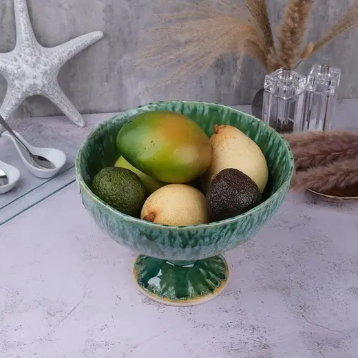 Фруктовница P.L. Proff Cuisine Green Frutti di Mare d 25/12,4 см h18,8 см 2350 мл