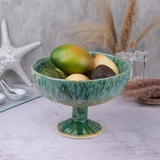 Фруктовница P.L. Proff Cuisine Green Frutti di Mare d 25/12,4 см h18,8 см 2350 мл
