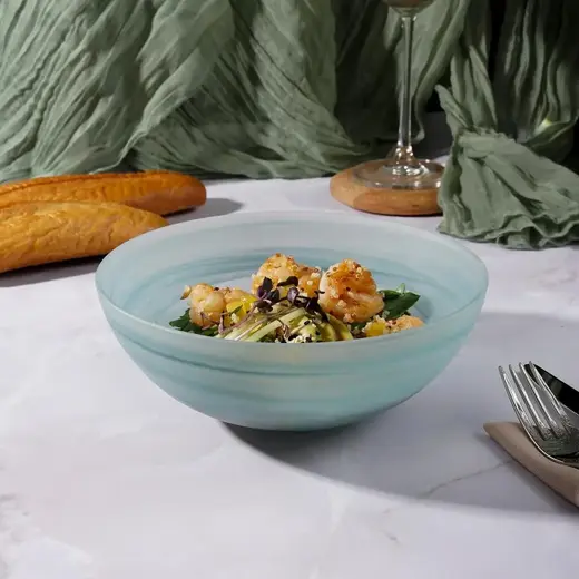 Салатник P.L. Proff Cuisine Green Sky 700 мл d 18 см h7 см матовое стекло