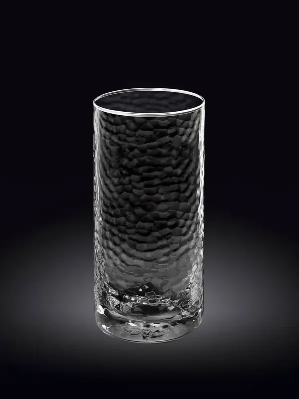 Стакан с платиновым ободком, Wilmax, Hammered, 290 мл