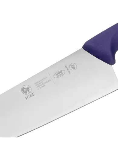 Нож поварской, Icel, HoReCa, 250/395 мм, Фиолетовая антибактериальная ручка