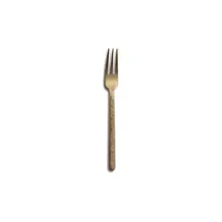 Вилка десертная с 3-мя зубцами, COMAS, Kodai 18% Vintage Gold. 16.3 см
