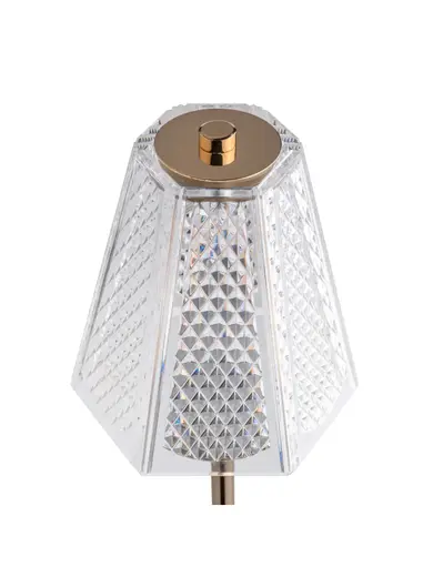 Лампа настольная, MGline, LED CRYSTAL, 15x32 см, 3 цвета, сенсорная регулировка яркости