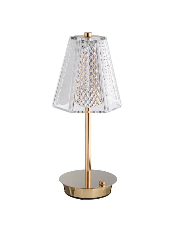 Лампа настольная, MGline, LED CRYSTAL, 15x32 см, 3 цвета, сенсорная регулировка яркости