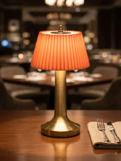 Лампа настольная, MGline, LED PINE, 13.5x26.5 см, 3 цвета, сенсорная регулировка яркости, Оранжевый