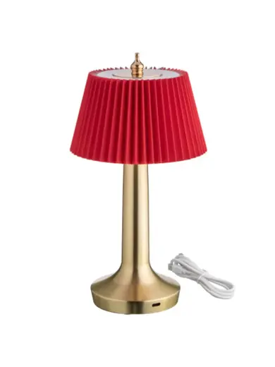 Лампа настольная, MGline, LED PINE, 13.5x26.5 см, 3 цвета, сенсорная регулировка яркости, Красный