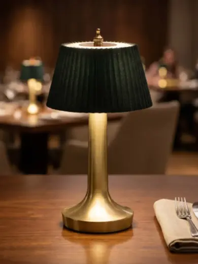 Лампа настольная, MGline, LED PINE, 13.5x26.5 см, 3 цвета, сенсорная регулировка яркости, Зеленый