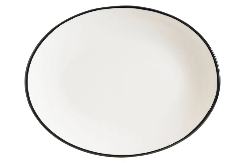 Блюдо овальное, Bonna, Linea, Черный, 25 х 19 см