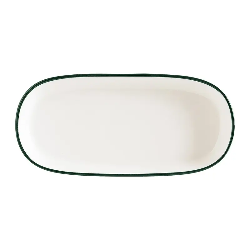 Блюдо овальное, Bonna, Linea, Зеленый, 24 х 14 см