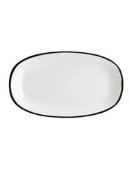 Блюдо овальное, Bonna, Linea, Черный, 24х14 см