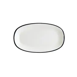 Блюдо овальное, Bonna, Linea, Черный, 24х14 см