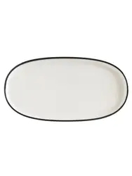 Блюдо овальное, Bonna, Linea, Черный, 21х10 см