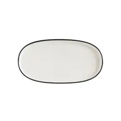 Блюдо овальное, Bonna, Linea, Черный, 21х10 см