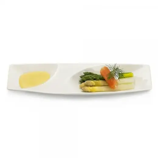 Тарелка прямоугольная RAK Porcelain Mazza 53x30 см 2-x секционная